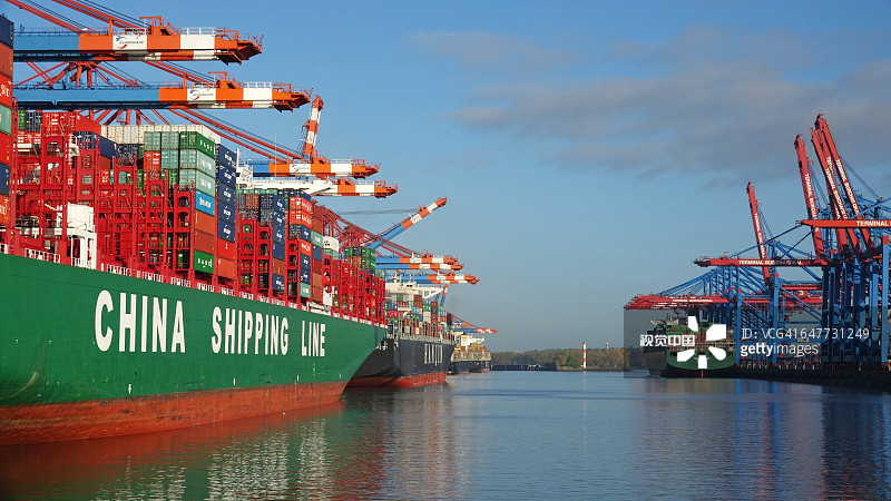 Eurokai集装箱码头，汉堡港图片素材