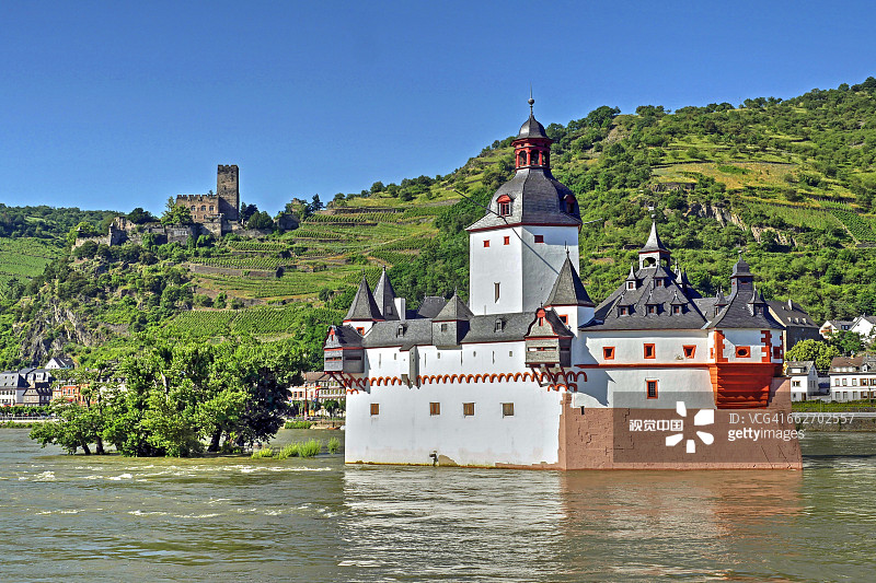 考布的普法尔茨格拉芬施泰因和古滕费尔斯城堡图片素材