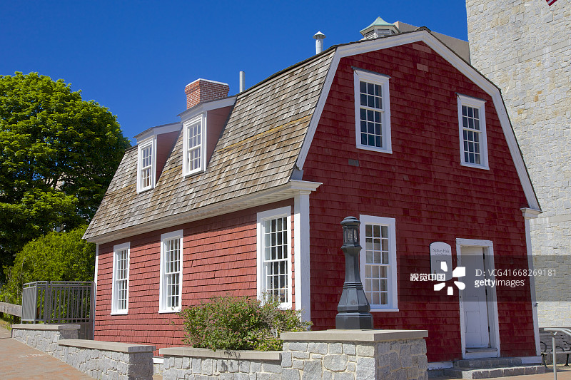 康涅狄格州新伦敦内森·黑尔校舍图片素材