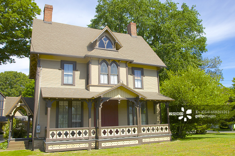 老式牧师住宅，赛布鲁克图片素材