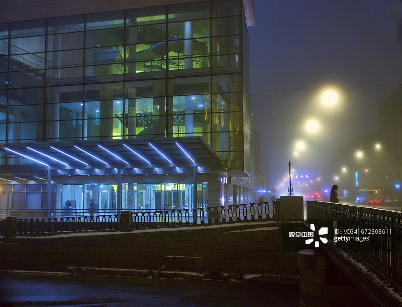 马林斯基剧院和克留科夫运河风光图片素材