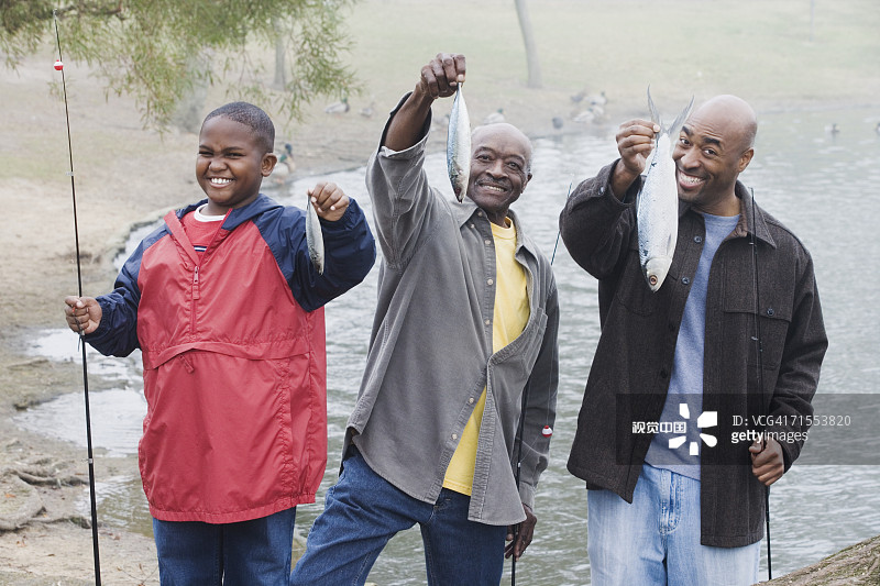 非裔美国家庭钓鱼图片素材