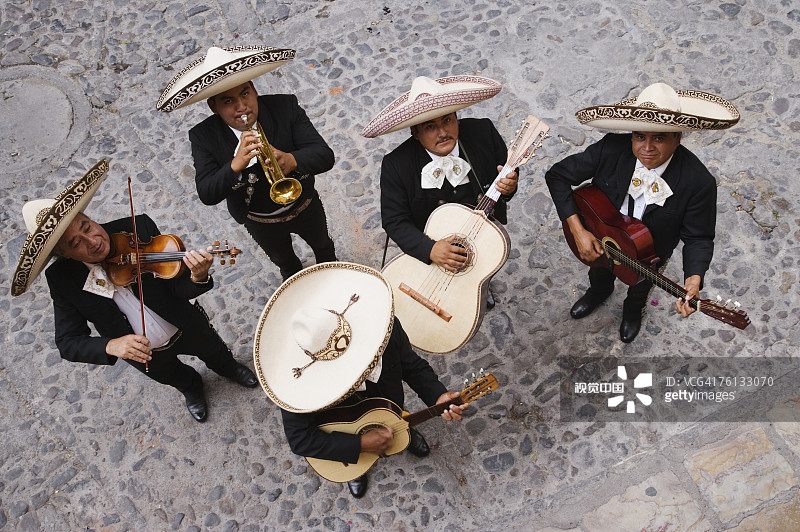 墨西哥流浪乐队高角度景观图片素材