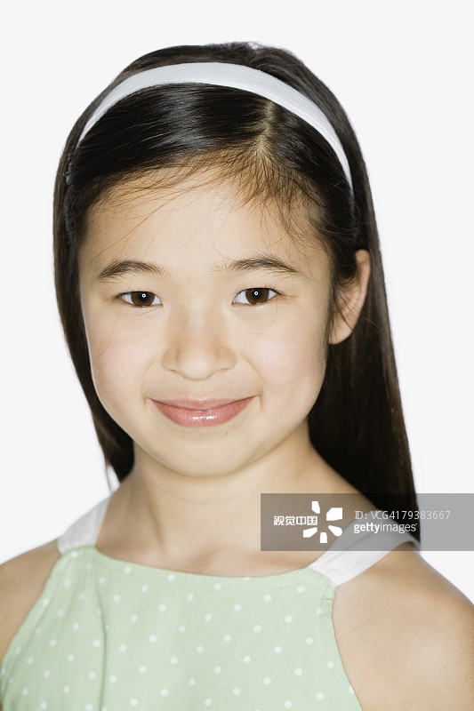 亚洲女孩微笑的特写图片素材