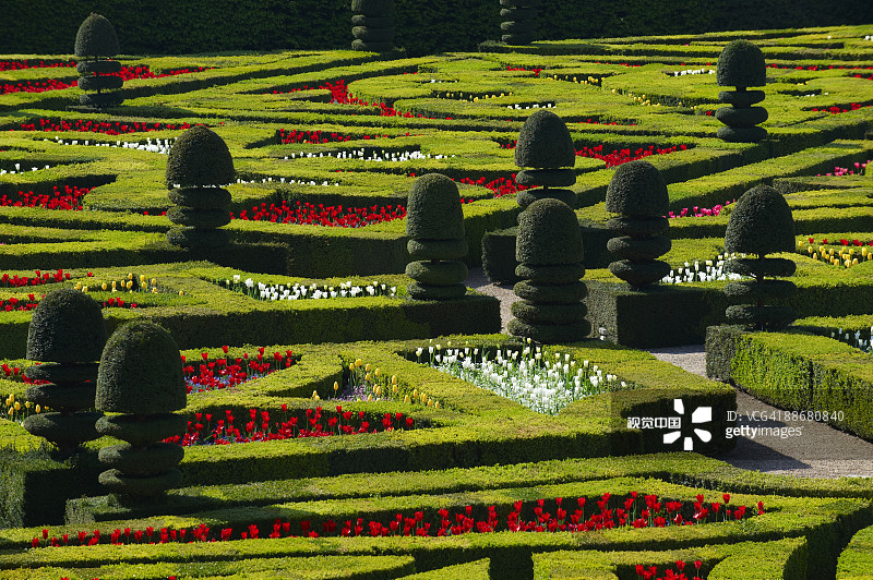 法国卢瓦尔河谷维朗德里城堡花园图片素材