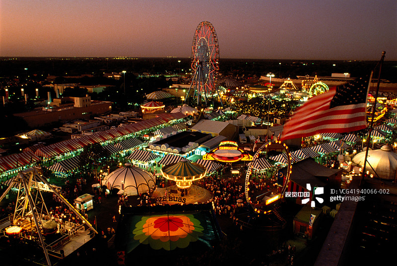 美国德克萨斯州达拉斯市集市黄昏景色图片素材