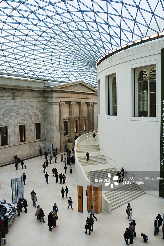 英国伦敦：大英博物馆大中庭图片素材