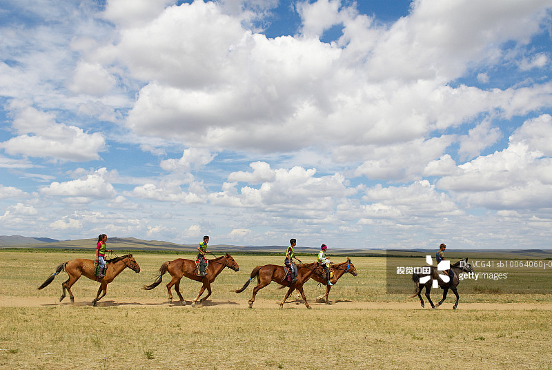 那达慕节赛马图片素材